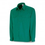 Camisa manga larga tergal verde 388-CVML